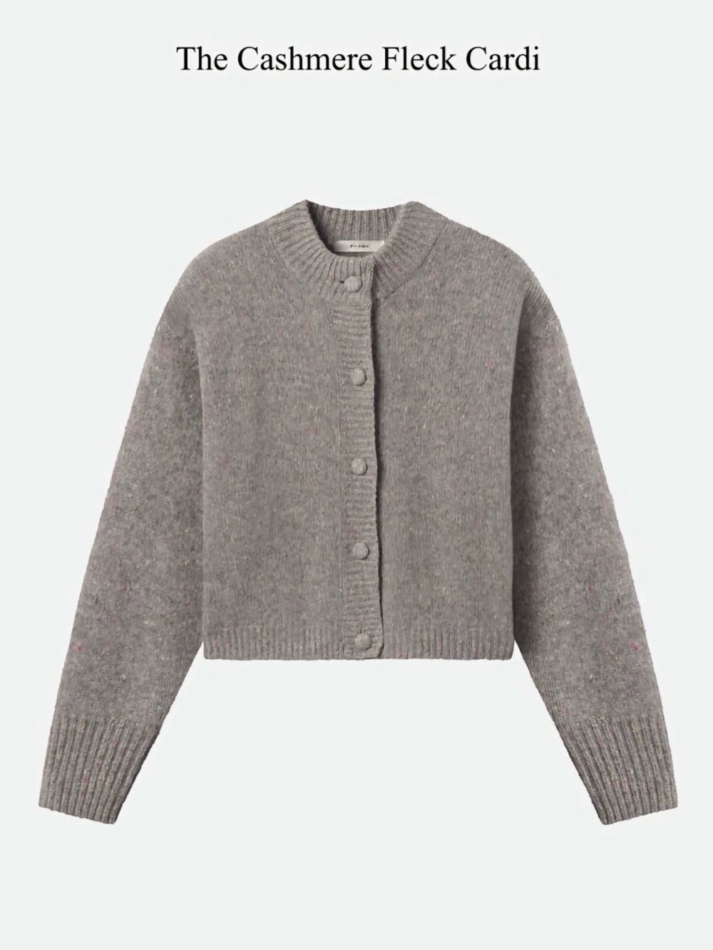 FRAME cashmere fleck cardi NWT
